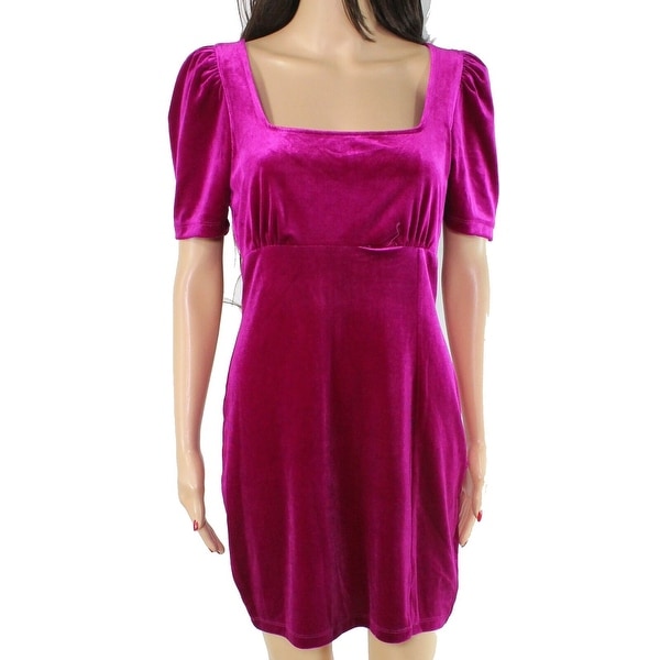 fuschia velvet dress