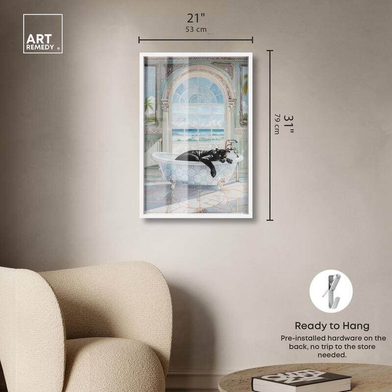 Panther Arch Bathroom Glam Shadowbox by Art Remedy