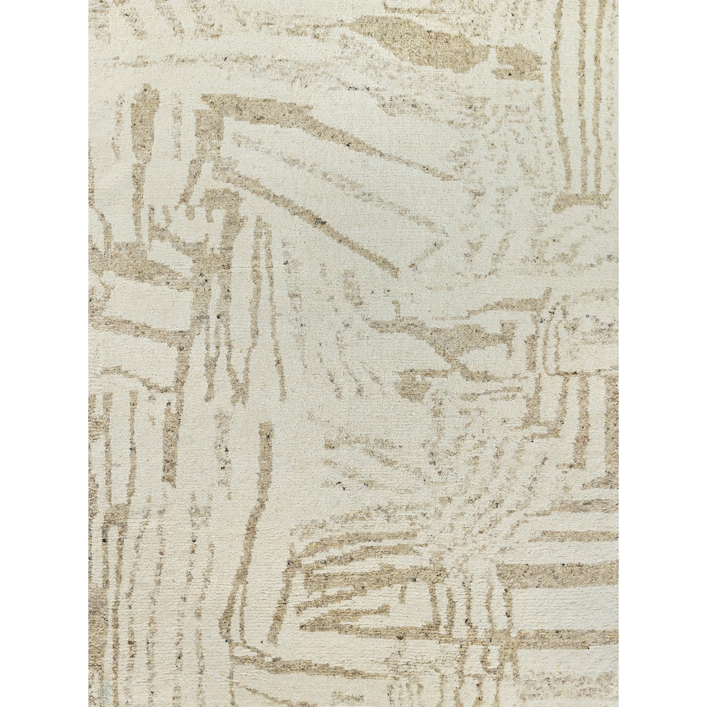 EXQUISITE RUGS Tahoe Hand-knotted Wool Ivory/Beige Area Rug.