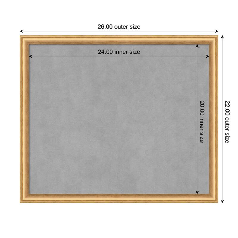 Amanti Art Salon Scoop Gold Framed Magnetic Board - Board Size 24x20