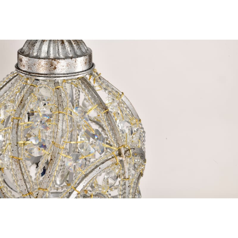 Telder Antique Finish Crystal Scroll Pendant Ceiling Lamp