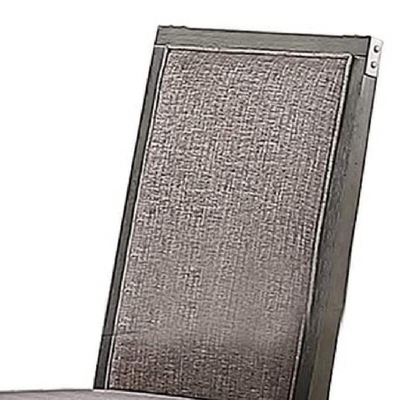 Gray/Gray Fabric Upholstered Wood Frame Dining Chair, Set of 2, Sturdy Dining Chair for Dining Rooms - 19