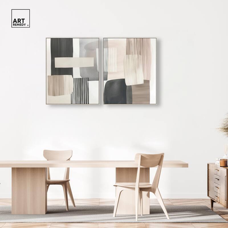 Floating Shapes II Canvas Set of 2 by Art Remedy