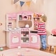 preview thumbnail 4 of 6, Corner Wooden Play Kitchen with Lights and Sound Features - 41" x 12" x 37"