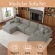 preview thumbnail 37 of 131, Oversized Chenille Modular Sectional Sofa Conversation Set with 2 Ottomans