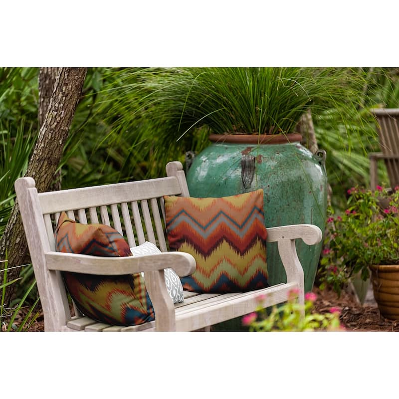 Ikat Chevron Indoor/Outdoor Throw Pillow