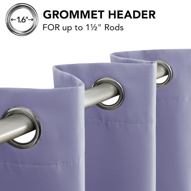 Deconovo Grommet 52 Width Curtains (2 Panel)