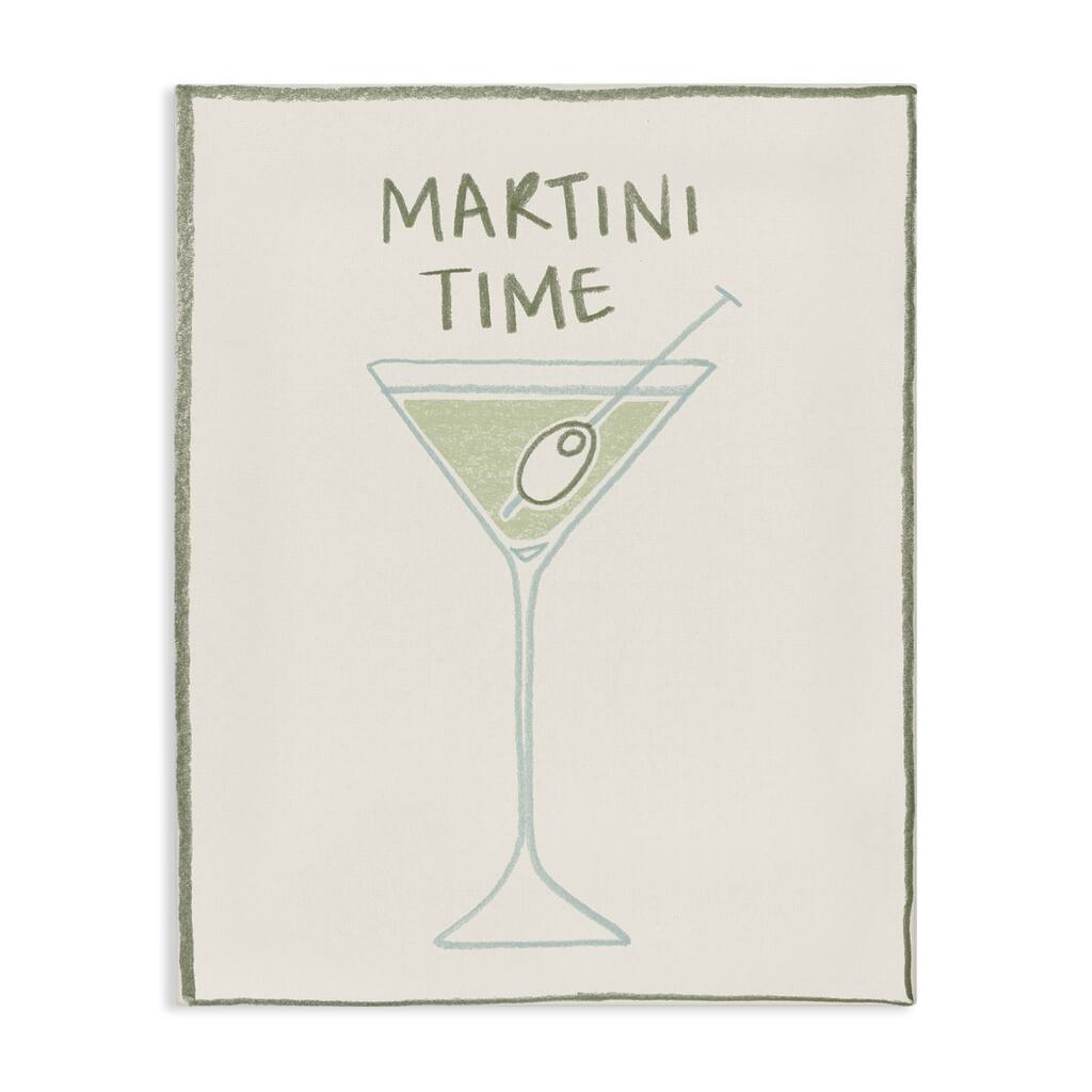 Stupell Minimal Martini Time Canvas Wall Art Design By Grace Popp