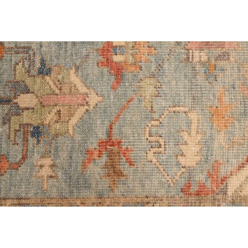 ECARPETGALLERY Hand-knotted Jules Serapi Light Blue Wool Rug - 8'11 x 11'8