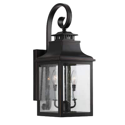 Morgan 3 Light Outdoor Wall Mounted Lighting-Oil Rubbed Bronze Finish - Oil Rubbed Bronze - Oil Rubbed Bronze