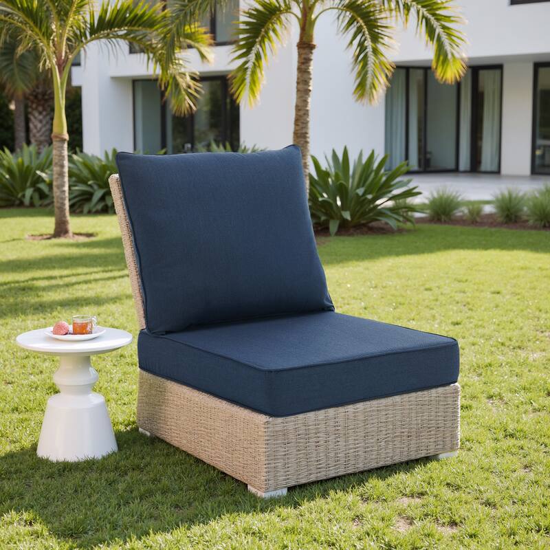 24"x23" Deep Seat Sunbrella Thick Cushion For Outdoor Club Chair,Rocking Chair - Navy