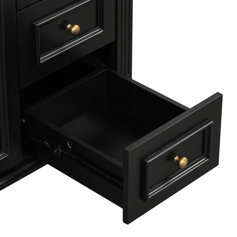 36" Bathroom Vanity with Sink, Cabinet, Flip-Out Drawer, 3 Drawers & 2 Soft-Close Doors