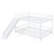 preview thumbnail 31 of 78, Versatile Metal Bunk Bed with Slide & Ladder, Heavy Duty Low Bunk Beds with Safety Guardrail & Small Door for Girls Boys