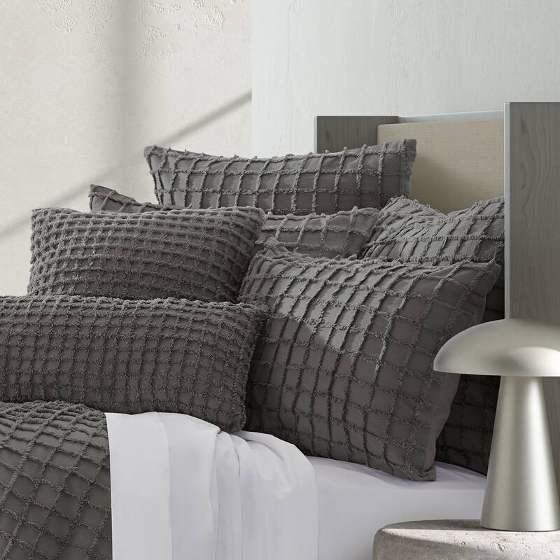 Cameron Euro Sham - Grey - Euro Square