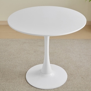 31.5-Inch Round Dining Table Tulip Design with Pedestal - Bed Bath ...