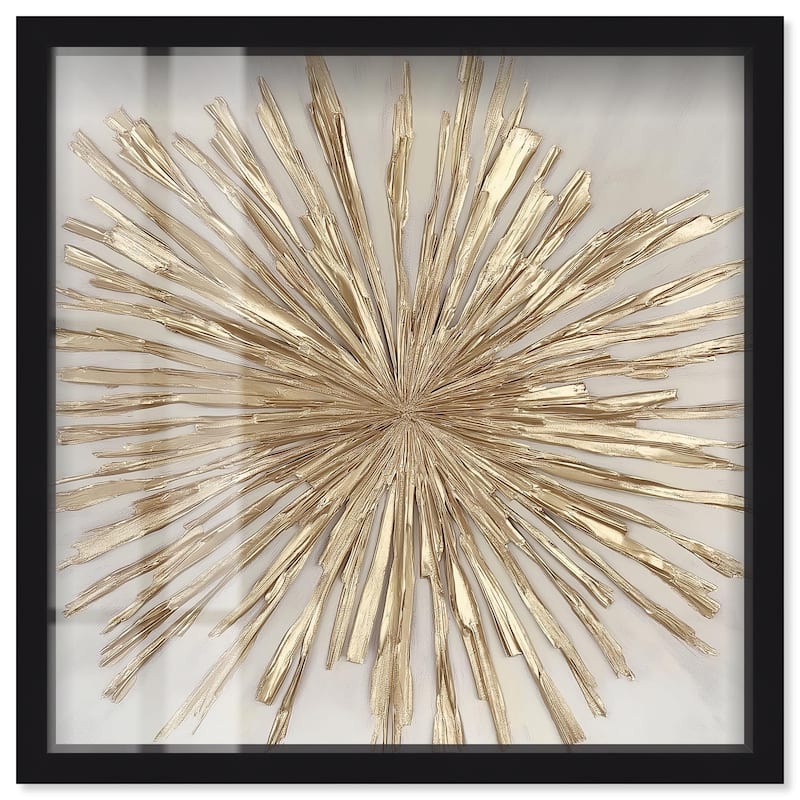 Golden Zenith Shadowbox by Art Remedy - Black - 24" x 24"