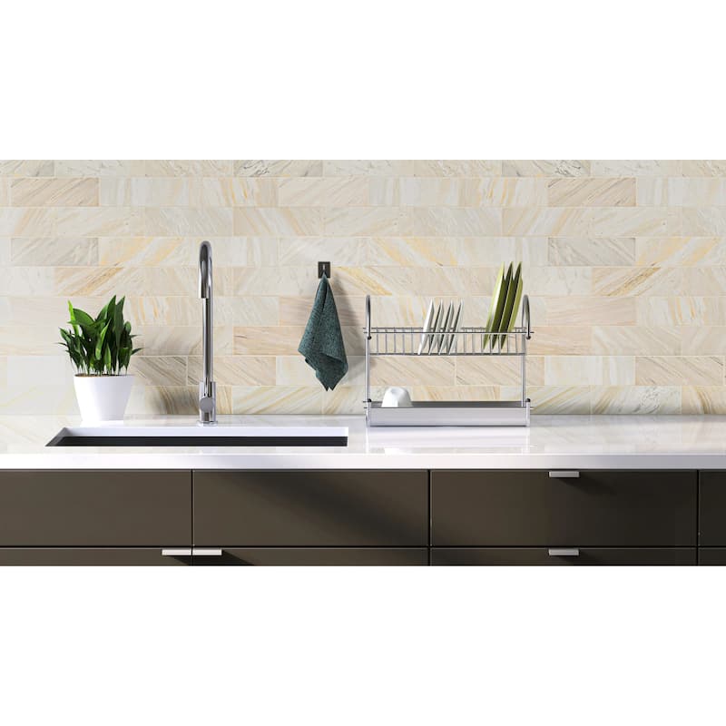 Ackland AKM-S-4X12TLH-CA 4" x 12" Marble Solid Floor and Wall Tile -
