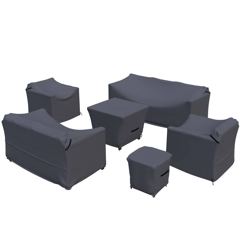 Michigan Waterproof Outdoor Patio Furniture Seating Group Cover ( Set of 6 ) - 33 x 77 x 30