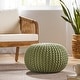 preview thumbnail 32 of 62, Moro Handcrafted Modern Cotton Pouf by Christopher Knight Home Green