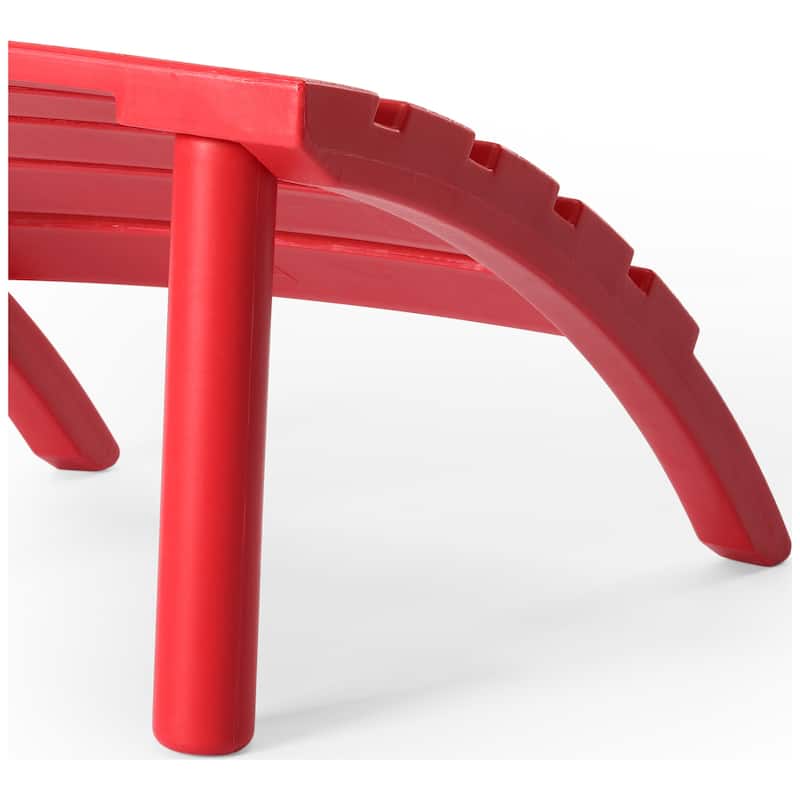 Polytrends Coastline Outdoor Poly Adirondack Chair with Ottoman