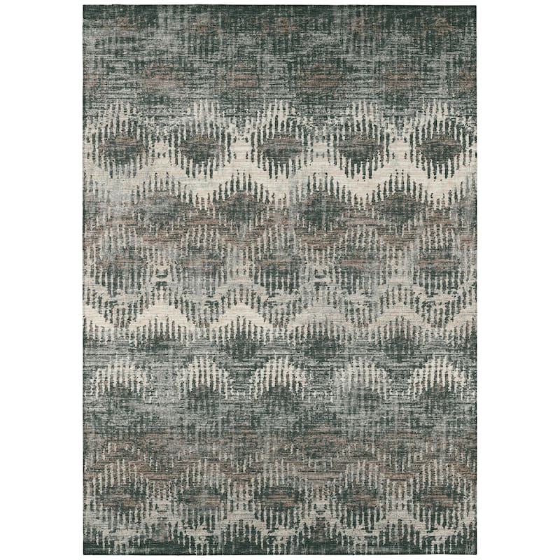 Indoor/ Outdoor Addison Bravado Modern Chevron Washable Area Rug
