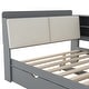 preview thumbnail 15 of 14, Full Size Wood Platform Bed with Trundle, Shelves and Storage Headboard, White