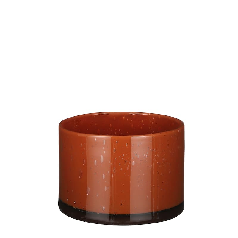 Estelle Glass Vase Black 6.3"H - A - A - Brown
