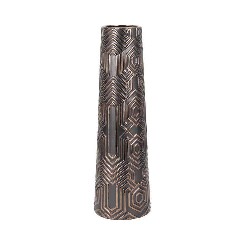Clay Geometric Contemporary Decorative Vase