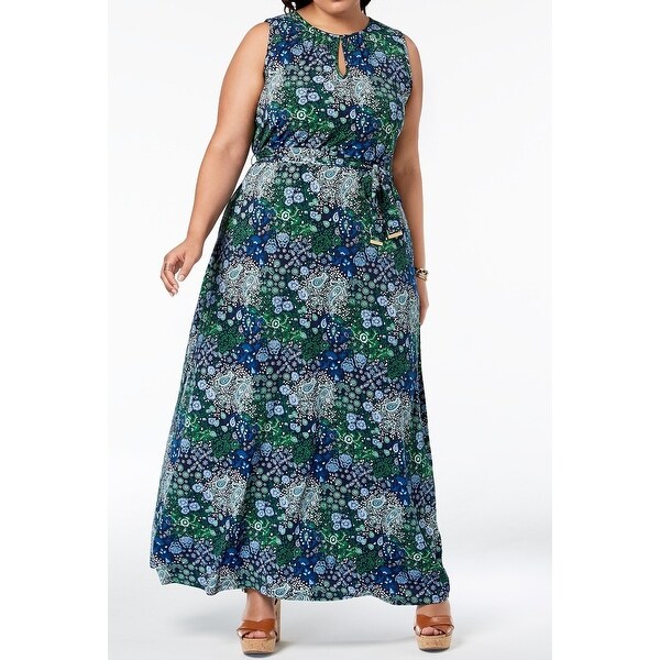 michael kors belted maxi dress