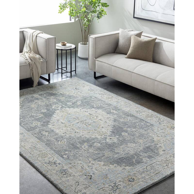 Livabliss Avellino Traditional Area Rug - 12' x 15' - Medium Grey - Rectangle