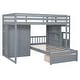 preview thumbnail 24 of 28, Space-Saving Design Full Over Twin Bunk Bed with Wardrobe, Convenient Footboard Drawer