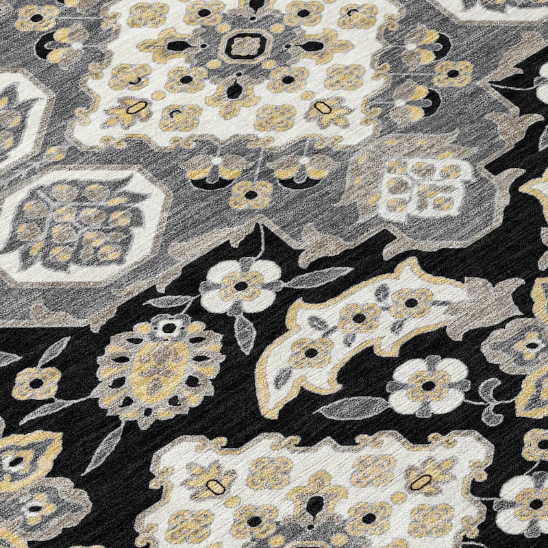 HomeRoots Medallion Traditional Rectangle Outdoor Rug