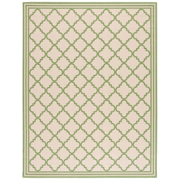 Martha Stewart by SAFAVIEH Leonara Indoor/Outdoor Trellis Rug - 6'7" x 9' - Cream/Olive
