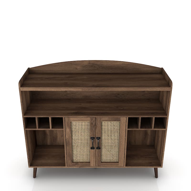 Furniture of America Jessep Contemporary Distressed Walnut 6-shelf Buffet
