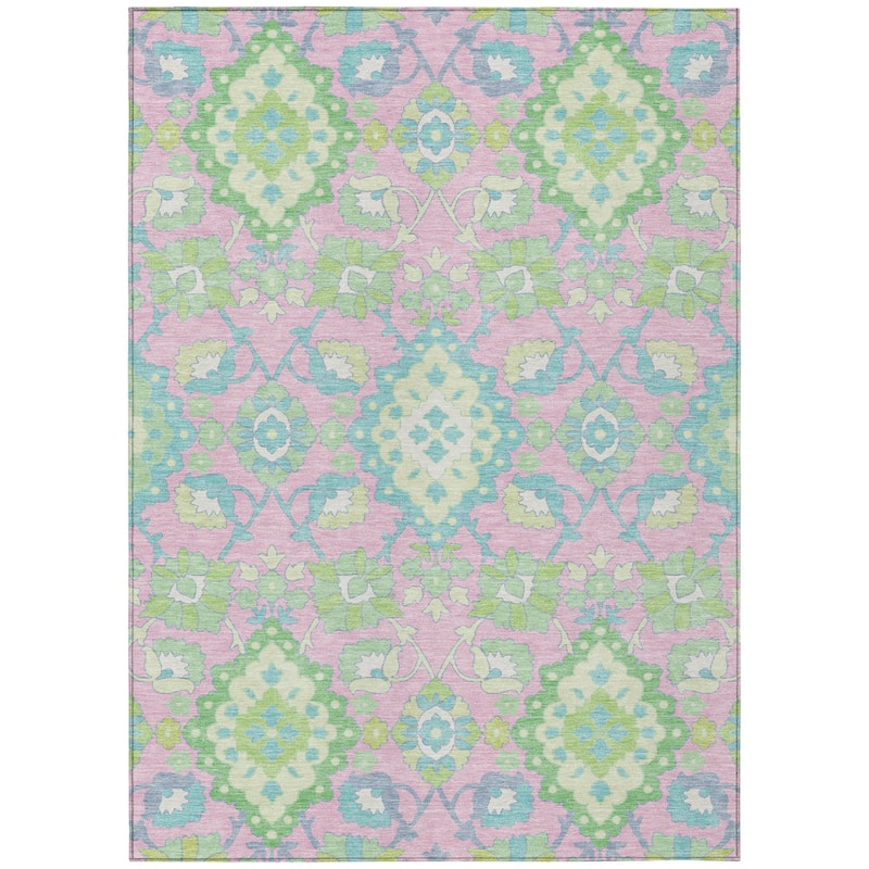HomeRoots Oriental Traditional Rectangle Outdoor Rug