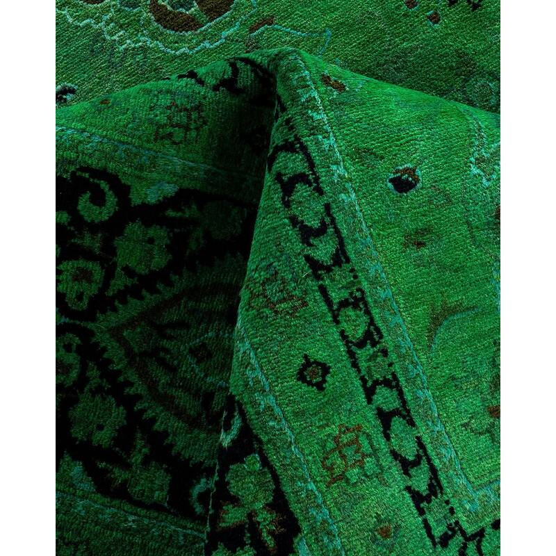 Contemporary Overdyed Wool Hand Knotted Area Rug - 10' 1" x 14' 4"