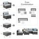 preview thumbnail 7 of 18, 6-piece Outdoor Wicker Sectional Sofa Set