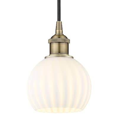 Innovations Lighting 616-1P 8 6 White Venetian Pendant White Venetian