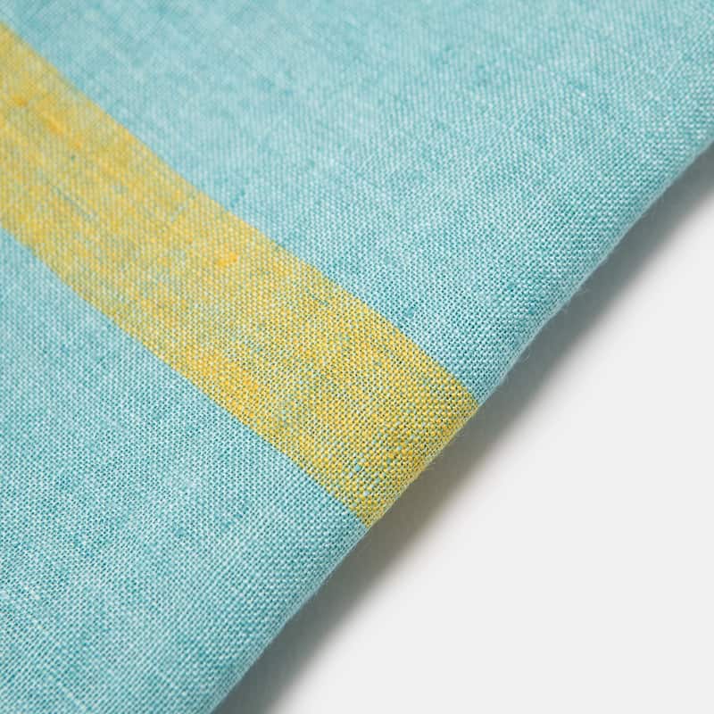 Caravan Laundered Linen Napkins - Set of 4 - Aqua/Lime