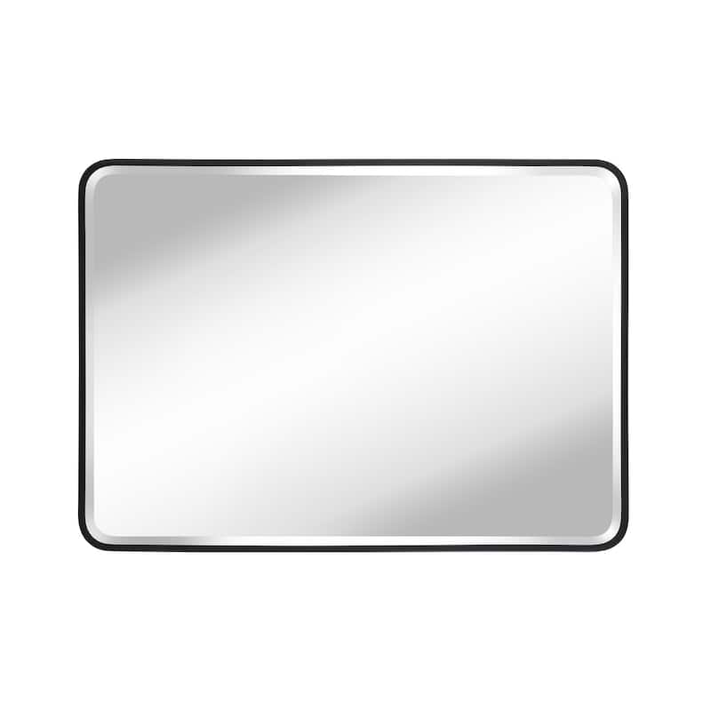 Aluminum Frame Beveled Glass Bathroom Wall Mirror with Round Corner