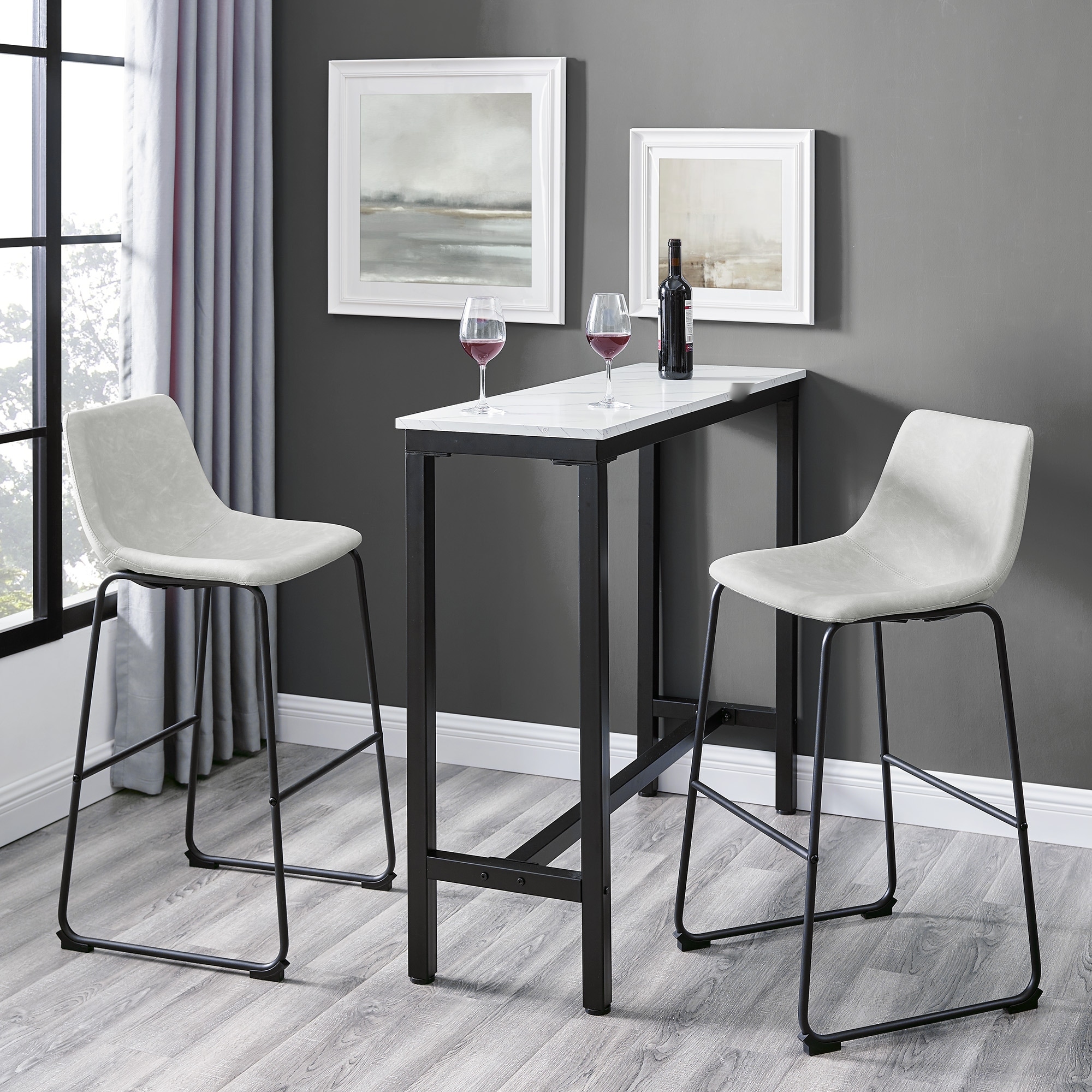 Carbon loft prusiner faux sales leather counter stool