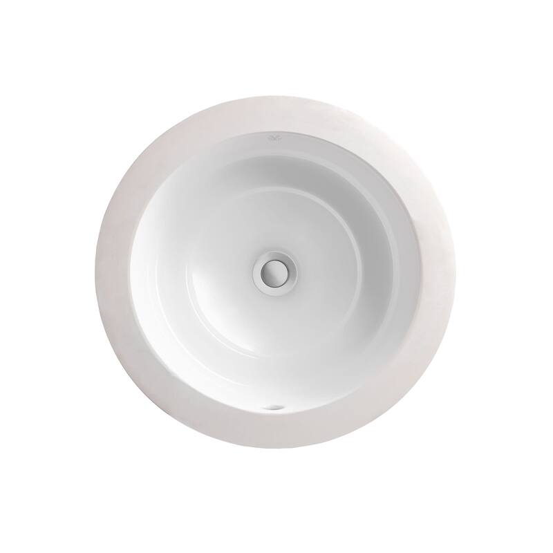DXV Pop 14-5/8" Circular Vitreous China Undermount Bathroom Sink with - Canvas White