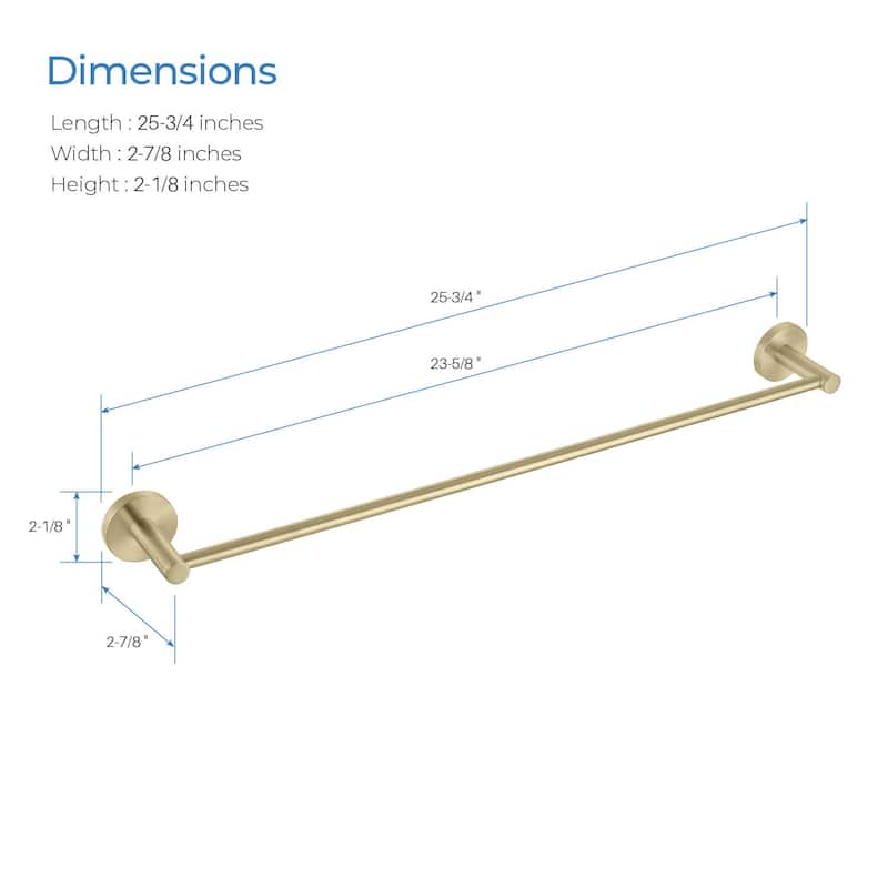 Circular 24 inch Bathroom Towel Bar
