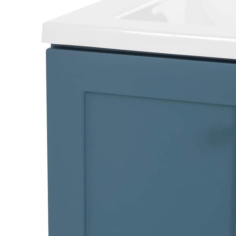 Spring Mill Cabinets Emlyn 24.5" Bathroom Vanity With Drawer and White Sink Top