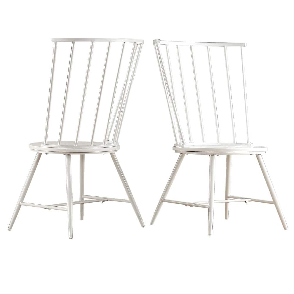 Truman High Back Metal and Wood Spindle Dining Chair (Set of 2) by iNSPIRE Q Modern