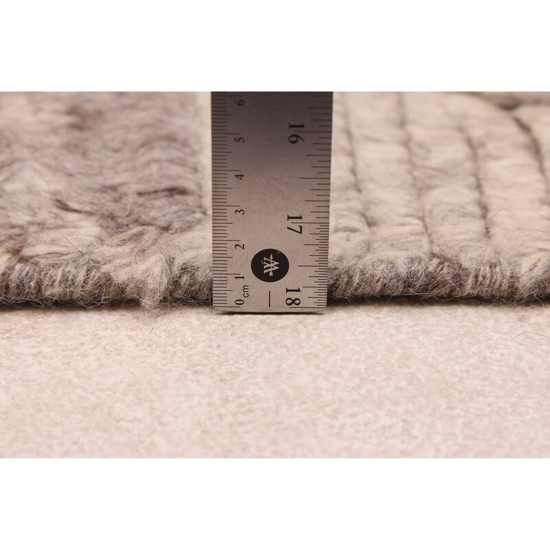 ECARPETGALLERY Hand-knotted Looma Grey Wool Rug - 8'0 x 9'10
