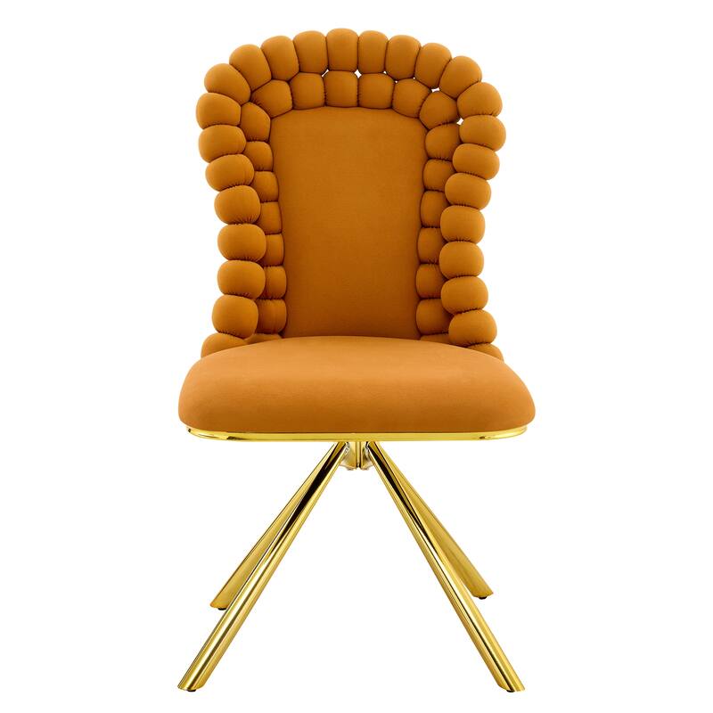 Velvet Armless Dining Chair, Accent Chair with Backrest, Set of 2