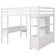 preview thumbnail 27 of 28, Full Size Loft Kids Bed with Desk and Storage - Space-Saving Design, Grey