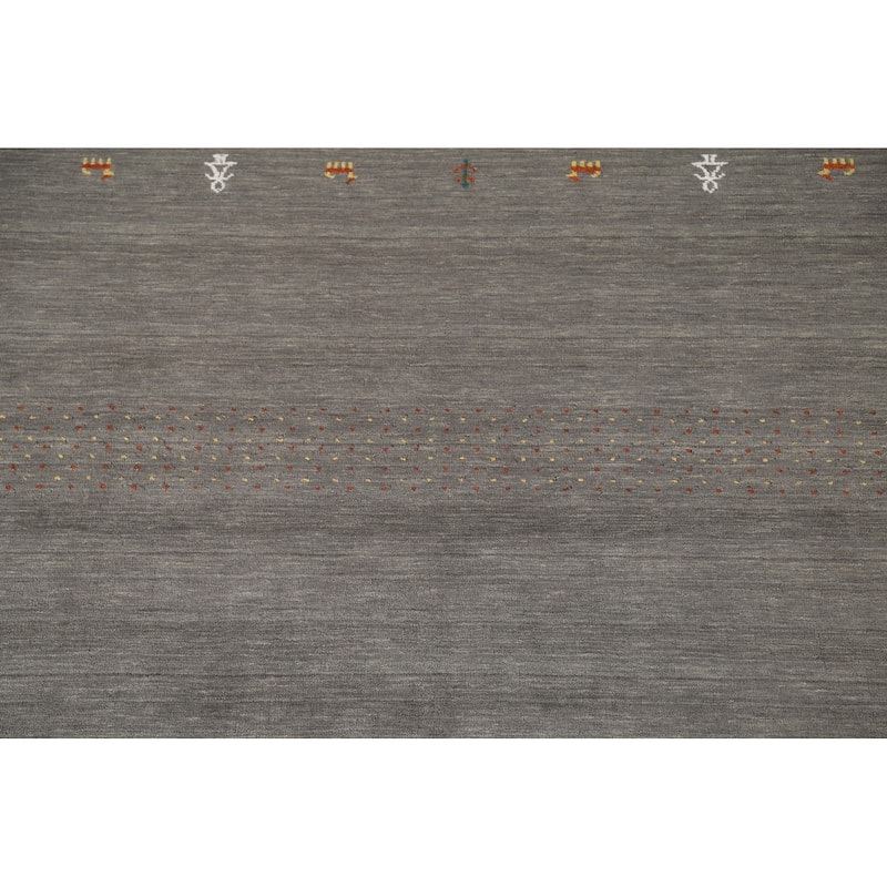 Tribal Gabbeh Oriental Area Rug Hand-Knotted Wool Carpet - 6'10"x 9'10"