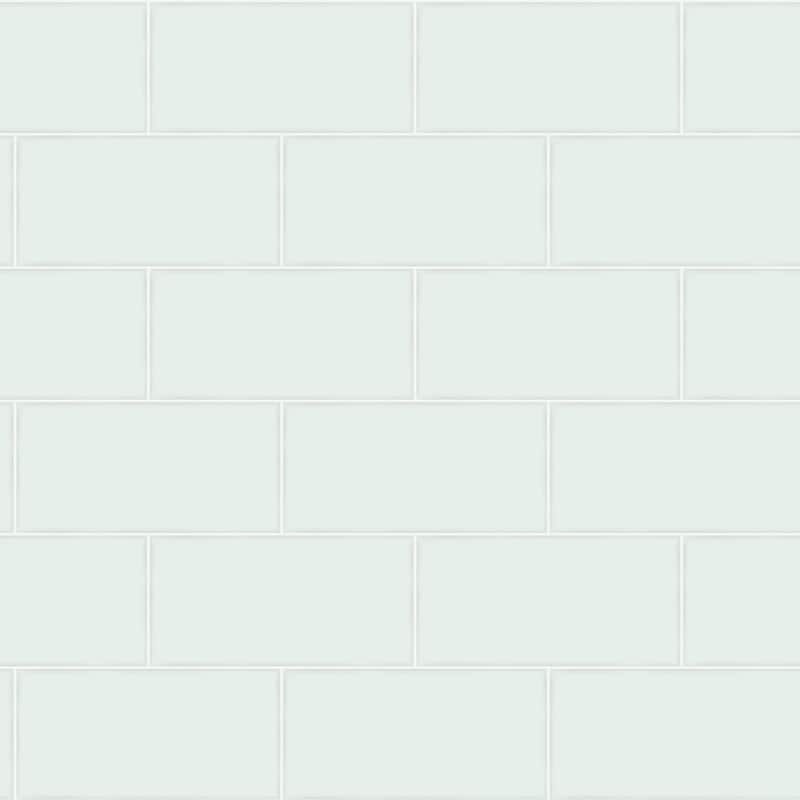 Chesapeake Freedom Mint Subway Tile Wallpaper - 20.5in x 396in x 0.025in